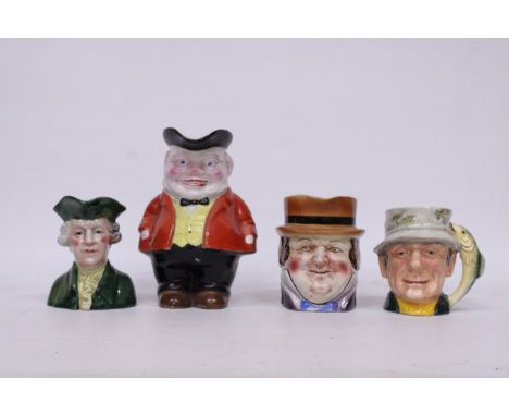FOUR VINTAGE TOBY JUGS TO INLUDE LANCASTER SANDLAND, ETC