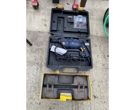 TWO POWER TOOLS TO INCLUDE A 1080W PRO DRILL AND BITS AND A JCB CORDLESS SCREWDRIVER KIT