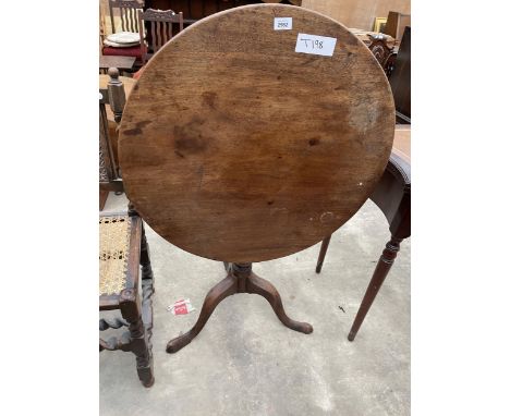 A MAHOGANY GEORGE III TRIPOD TABLE, 29" DIAMETER