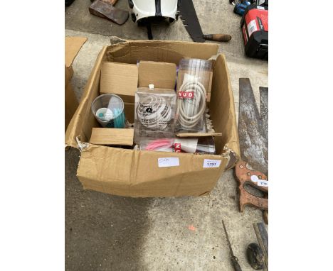 A BOX OF AS NEW NUD COLLECTION, LIGHT FITTINGS AND BULBS