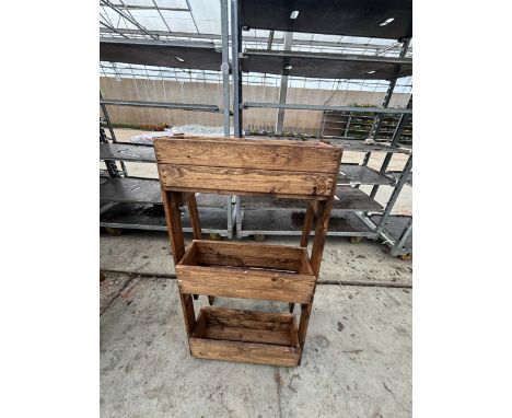 AN AS NEW EX DISPLAY CHARLES TAYLOR GARDEN FURNITURE PLANTER WITH THREE TIERS