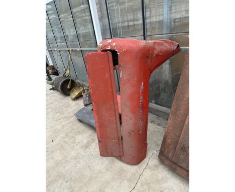 A VINTAGE MASSEY FERGUSON 35 TRACTOR BONNET