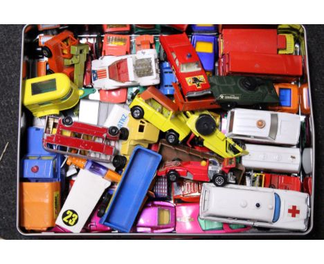 A COLLECTION OF VINTAGE DINKY AND MATCHBOX DIE-CAST VEHICLES