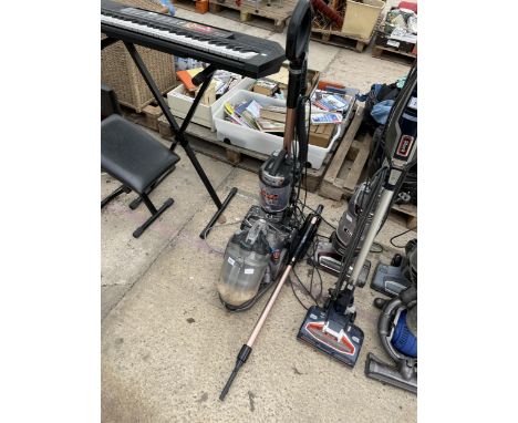 A SHARK LIFTAWAY VACUUM CLEANER, A DYSO VACUUM CLEANER AND A GOBLIN STICK VACUUM