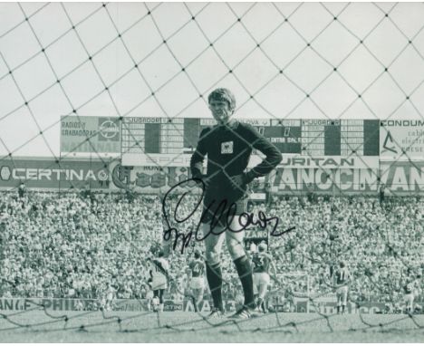 Football Sepp Maier signed 10x8 inch vintage black and white photo pictured while playing for West Germany. Good condition. A