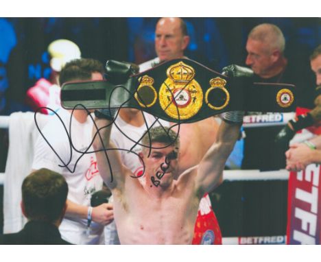 Boxing Liam Smith signed 12x8 inch colour photo. Liam Mark Smith (born 27 July 1988) is a British professional boxer. He held