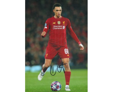 Football Trent Alexander Arnold signed 12x8 inch colour photo pictured while playing for Liverpool. Good condition. All autog