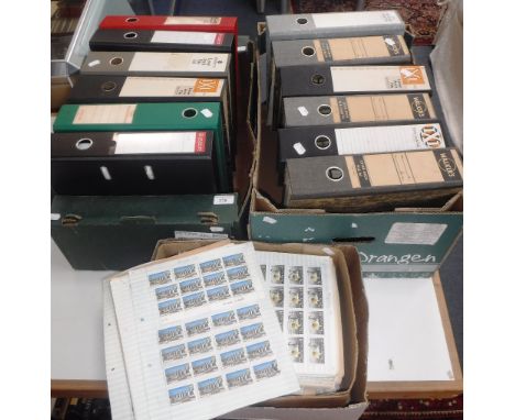 A LARGE COLLECTION OF MOUNTED STAMPS, various countries, in numerous lever arch files and loose