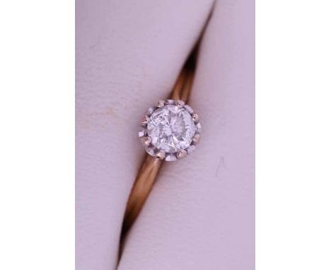 DIAMOND SOLITAIRE RING
the brilliant cut diamond approximately 0.55 carats, hallmarked eighteen carat gold, size L-M