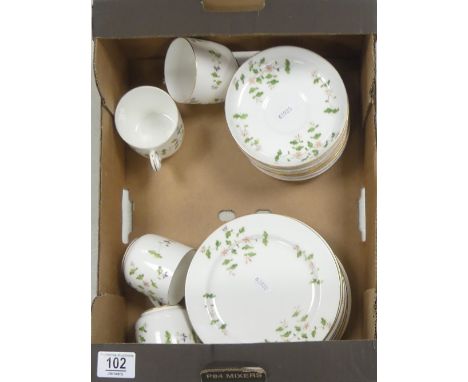 Derby Porcelain, 19th Century Floral Pattern Cups and Saucers.