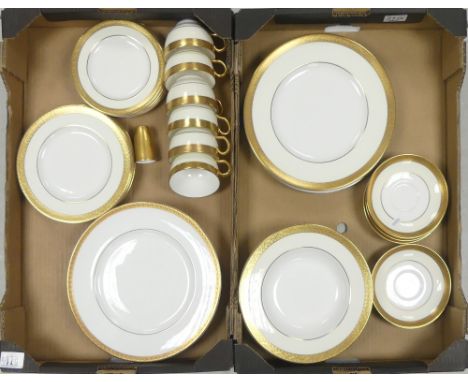 Minton 'Buckingham' Tea/Dinner set to include Six Tea Cups, Six Saucers, Six Side Plates, Six Bowls, Twelve Dinner Plates, On