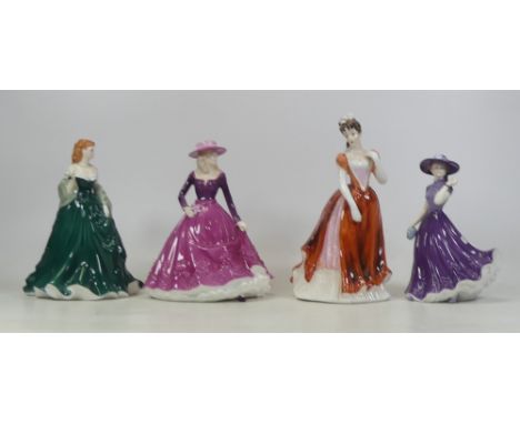 Three Royal Worcester 'Les Petites' Lady Figures to include 'Poppy', 'Joy' and 'Charlotte' Limited Edition of 1200 and One La