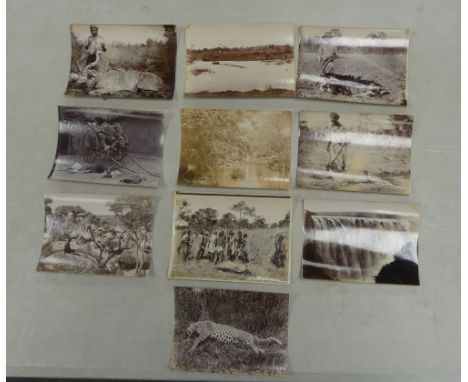 Early 20th Century Original Photographs of an African Hunting Trip including images of Leopard, Kudu, Victoria Fall Indigenou