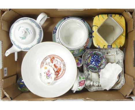 Selection of Ceramics to include One Large Coalport 'Indian Tree Coral' Gilt Edged Bowl, Rubian Art Pottery Vase and Copeland