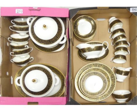 Minton 'Grandee' Part Tea/Dinner Set Including Six Teacups, Twelve Saucers, Five Side Plates, Milk Jug, Sugar Bowl, Cake Plat