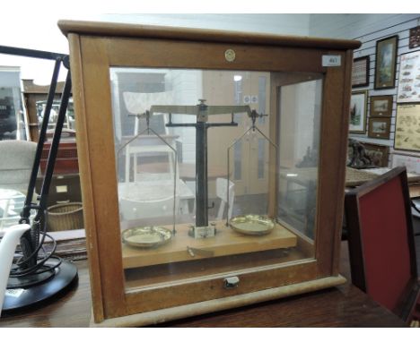 A set of vintage lab scales