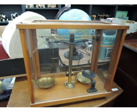 A set of vintage lab scales