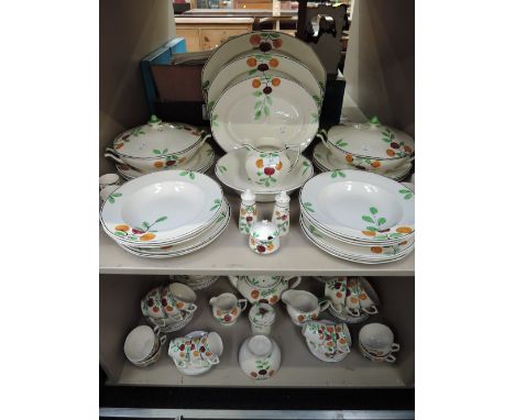 A vintage part dinner or tea service by Barker Bro's with hand decorated detailing