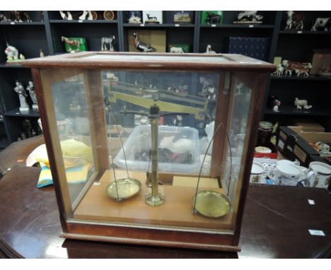 A set of vintage lab scales