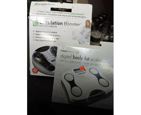 A set of digital body fat scales and Circulation booster