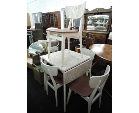A vintage formica table and 4 chairs