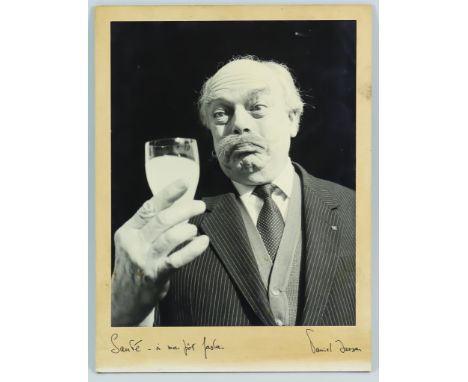 Daniel Farson (1927-1997) - Gelatin silver print - Portrait of Gaston Berlemont, signed and dedicated in ink to mount, 10ins 