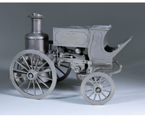 A Rare Merryweather & Sons Scratch Built White Metal Steam Fire Engine Scale Model, Late 19th Century, the body engraved "189