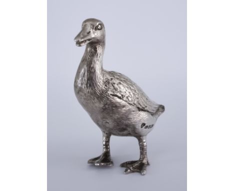 An Elizabeth II Cast Silver  Model of a Duck, by C.J. Vander Ltd, Sheffield 2007, 3ins high, weight 8.3ozs