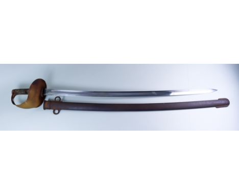 A British 1908 Pattern Calvary Sabre, Early 20th Century, 31ins bright steel fullered blade, steel guard, composite grips, in