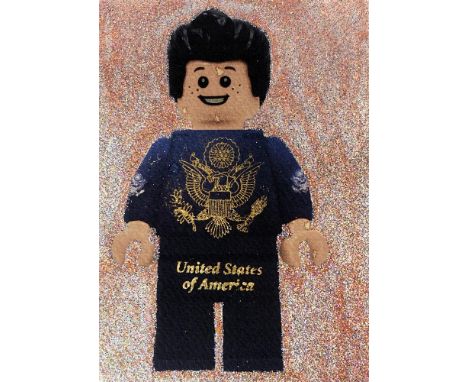 
	
		Yanko Tihov
		Branded World - USA, 2023
		24ct Gold, silk screen, digital, diamond dust on paper
		Signed on Verso
		10 