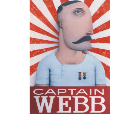 
	
		Irvine Peacock
		Captain Webb, 2023
		Archival ink digital and acrylic paint on paper
		Signed on Verso
		10 x 15cm (3¾ 