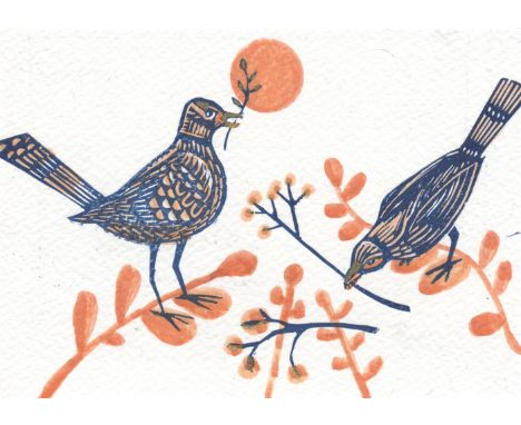 
	
		Kit Boyd
		Nest Builders, 2023
		Linocut with hand-colour on paper
		Signed on Verso
		10 x 15cm (3¾ x 5¾ in.)
		About
	