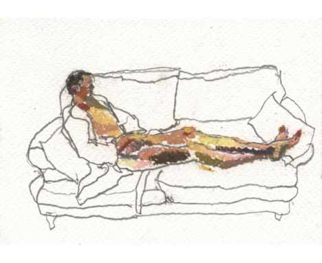 Morag Caister New Sofa 2, 2023 Pencil and soft pastel on paper Signed on Verso 10 x 15cm (3¾ x 5¾ in.)
About
Morag Caister (b