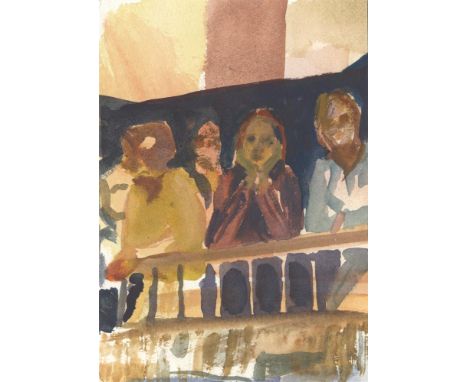 
	
		Robin Dixon
		Figures on the Balcony, 2023
		Watercolour on paper
		Signed on Verso
		10 x 15cm (3¾ x 5¾ in.)
		About
		