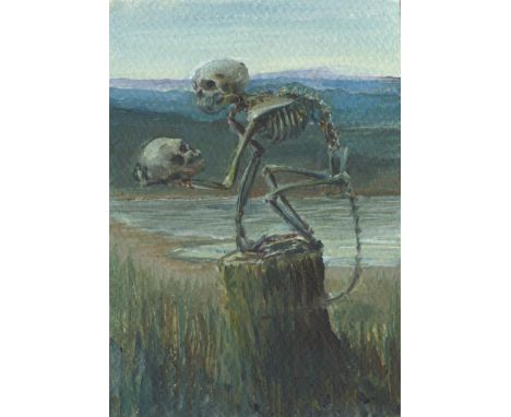 
	
		Paul Benney
		Vanitas, 2023
		Oil on paper
		Signed on Verso
		10 x 15cm (3¾ x 5¾ in.)
		About
		Paul Benney, currently 