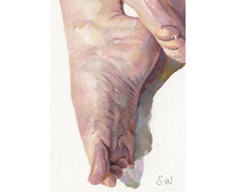 
	
		Sheila Wallis
		Study of a foot, 2023
		Oil paint on paper
		Signed on Verso
		10 x 15cm (3¾ x 5¾ in.)
		About
		I was b