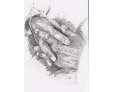 
	
		Sheila Wallis
		The Husband's Hands, 2023
		Pencil on paper
		Signed on Verso
		10 x 15cm (3¾ x 5¾ in.)
		About
		I was 