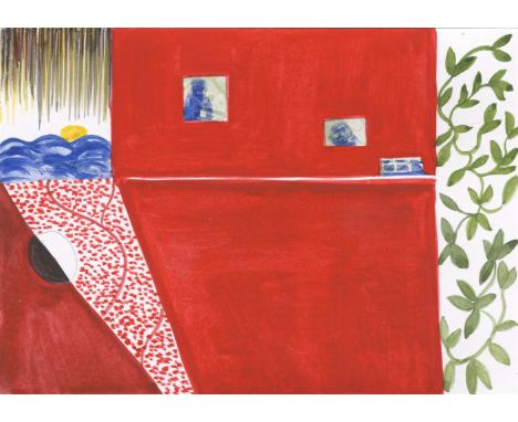 
	
		Helen Brough
		Red Room With a View (After Matisse) 2, 2023
		Watercolour on paper
		Signed on Verso
		10 x 15cm (3¾ x 5