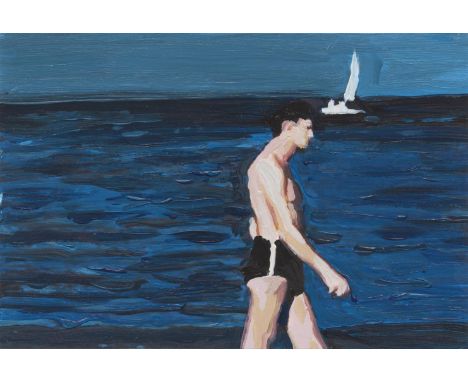 
	
		Lisa Golightly
		Blue Sea and Man, 2023
		Acrylic on paper
		Signed on Verso
		10 x 15cm (3¾ x 5¾ in.)
		About
		Lisa Go