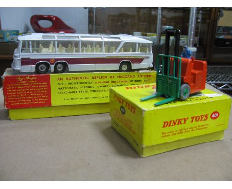 Dinky Toys No 952 Vega Major Coach, Electric Version, overall good plus, chipping to raised edges, boxed, box lid poor, plus 