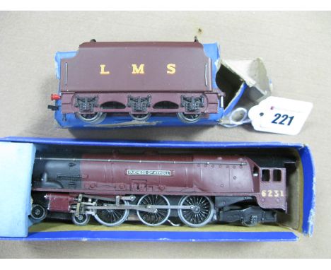 A Hornby Dublo Three Rail 4-6-2 EDL2 'Duchess of Atholl' with Tender, R/No 6231 in LMS finish, overall good plus, boxed, box 