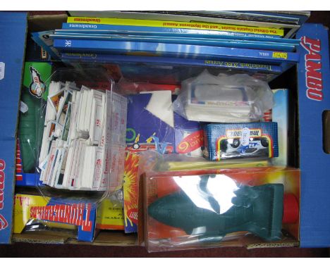 A Boxed Computacar (Circa 1970) by Mettoy, play worn, a quantity of modern Captain Scarlet and The Mysterons Mervin stickers,