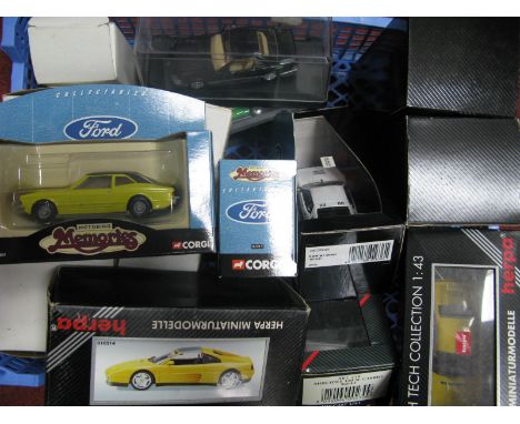 A Quantity of Diecast Model Vehicles by Minichamps, Corgi, Herpa, Matchbox and Other, including Minichamps 1:43rd scale BMW M