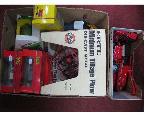 A Quantity of Diecast and Plastic Model Agricultural Vehicles by Ros, ERTL, including ERTL #443 Case International Combine Ha