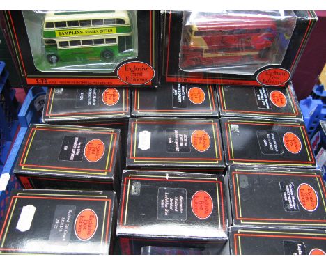 Twelve Boxed EFE 1:76th Scale Diecast Model Buses, all different.