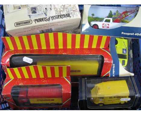 Seven Boxed Diecast Model Commercial Vehicles by Matchbox, Atlas Editions, Verem, Eligor, including Eligor #1357 Citroen "H" 