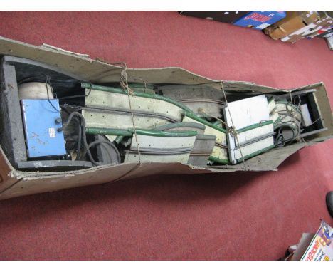 A Quantity of Original 1930's Tinplate Slot Track, by Marklin, contained in what is believed to be an original Hamley's box b