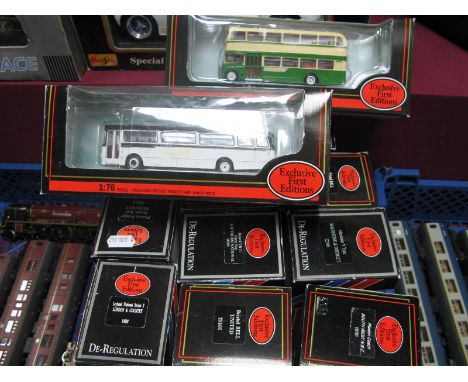 Twelve Boxed EFE 1:76th Scale Diecast Model Buses, all different.