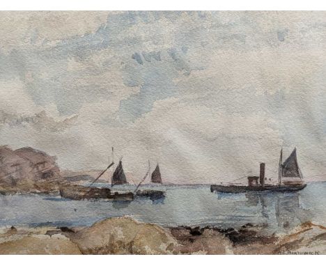 Alfred Edward Borthwick (Scottish. 1871-1955) Eyemouth, Berwick signed 'A E Borthwick' (lower right)watercolour23 x 34cm