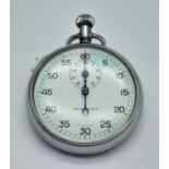 A Vintage Garrard Stop Watch. Top winder. White dial with second sub dial. In good condition and
